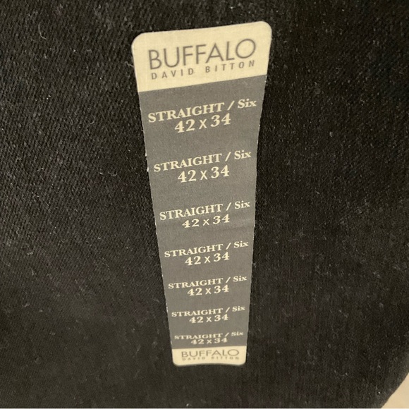 NWT Buffalo David Bitton Crinkled Straight Six Men’s Jeans Sz 42 x 34 - Picture 9 of 16